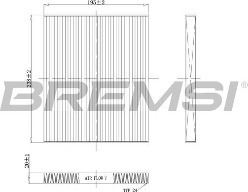 Bremsi FC0451C - Фільтр, повітря у внутрішній простір autozip.com.ua