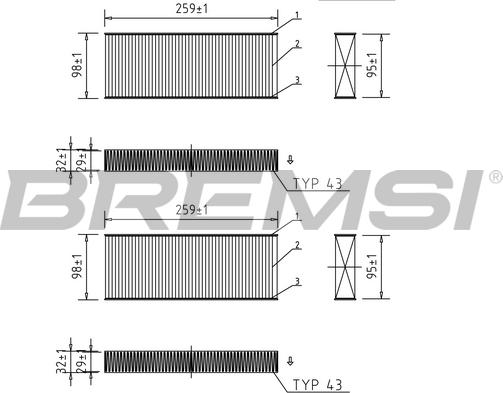 Bremsi FC0464 - Фільтр, повітря у внутрішній простір autozip.com.ua