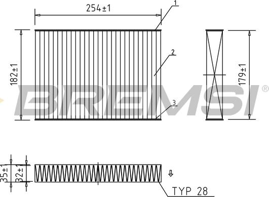 Bremsi FC0462A - Фільтр, повітря у внутрішній простір autozip.com.ua