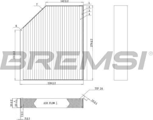 Bremsi FC0406A - Фільтр, повітря у внутрішній простір autozip.com.ua