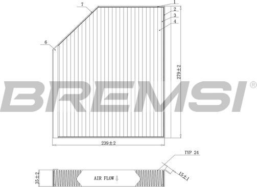 Bremsi FC0406C - Фільтр, повітря у внутрішній простір autozip.com.ua