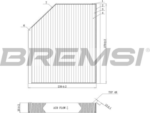 Bremsi FC0406 - Фільтр, повітря у внутрішній простір autozip.com.ua