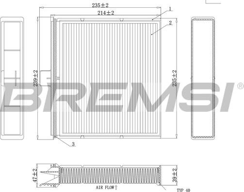 Bremsi FC0401 - Фільтр, повітря у внутрішній простір autozip.com.ua