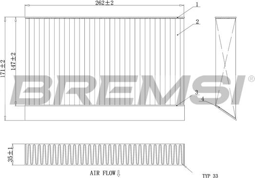 Bremsi FC0408C - Фільтр, повітря у внутрішній простір autozip.com.ua