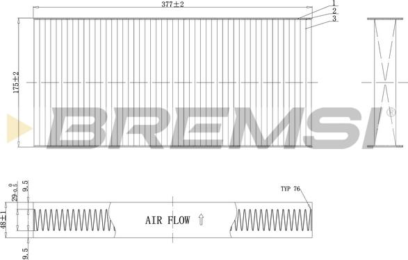 Bremsi FC0403 - Фільтр, повітря у внутрішній простір autozip.com.ua