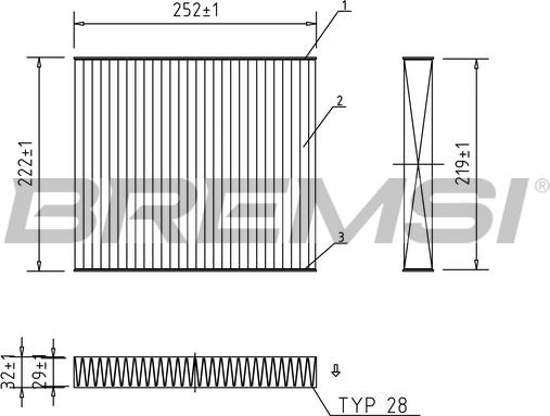 Bremsi FC0416A - Фільтр, повітря у внутрішній простір autozip.com.ua