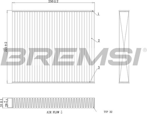 Bremsi FC0416C - Фільтр, повітря у внутрішній простір autozip.com.ua