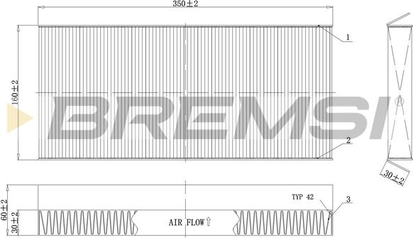 Bremsi FC0480C - Фільтр, повітря у внутрішній простір autozip.com.ua