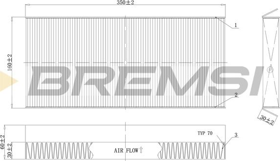 Bremsi FC0480 - Фільтр, повітря у внутрішній простір autozip.com.ua