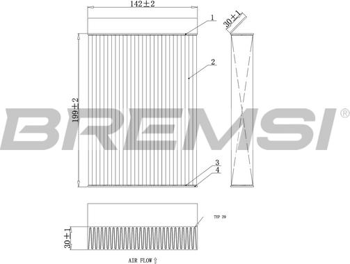 Bremsi FC0435 - Фільтр, повітря у внутрішній простір autozip.com.ua