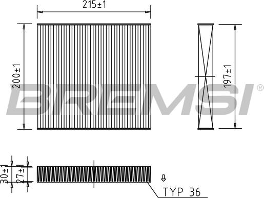 Bremsi FC0431 - Фільтр, повітря у внутрішній простір autozip.com.ua