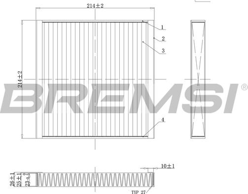 Bremsi FC0437C - Фільтр, повітря у внутрішній простір autozip.com.ua