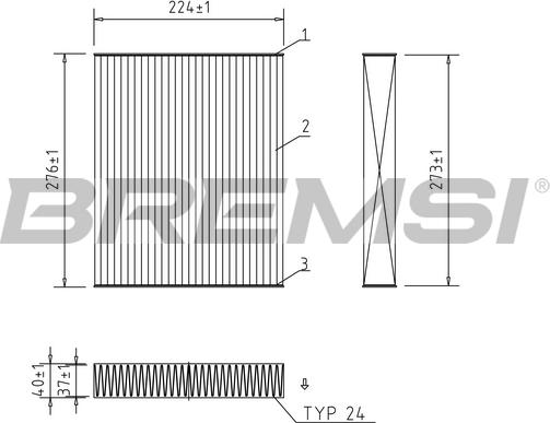 Bremsi FC0422C - Фільтр, повітря у внутрішній простір autozip.com.ua