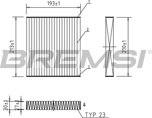 Bremsi FC0099A - Фільтр, повітря у внутрішній простір autozip.com.ua