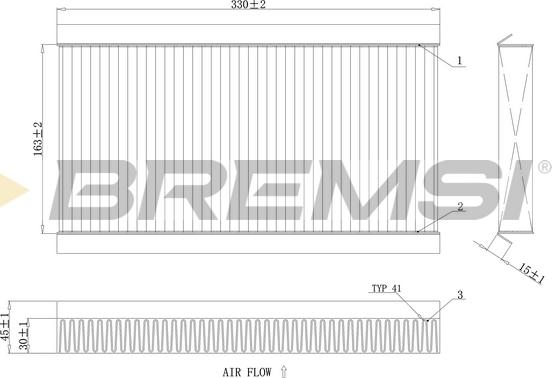 Bremsi FC0090A - Фільтр, повітря у внутрішній простір autozip.com.ua