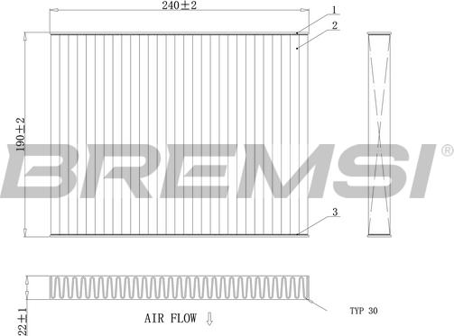 Bremsi FC0081C - Фільтр, повітря у внутрішній простір autozip.com.ua