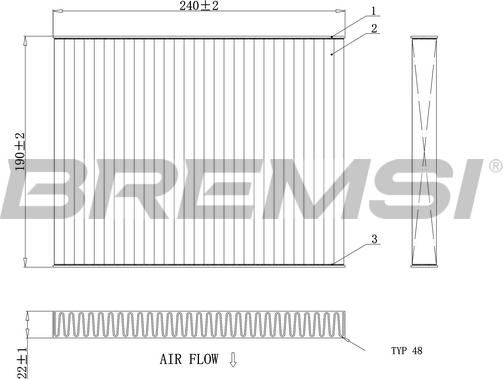 Bremsi FC0081 - Фільтр, повітря у внутрішній простір autozip.com.ua