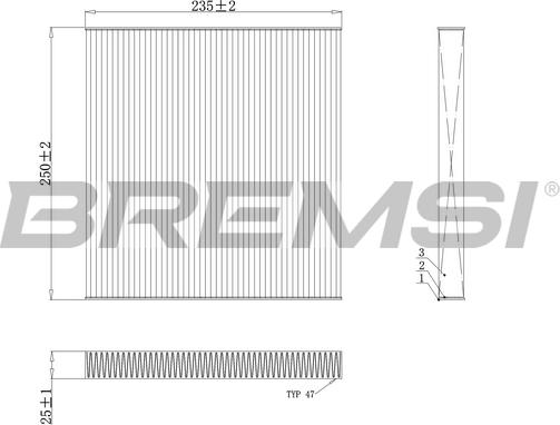 Bremsi FC0082 - Фільтр, повітря у внутрішній простір autozip.com.ua