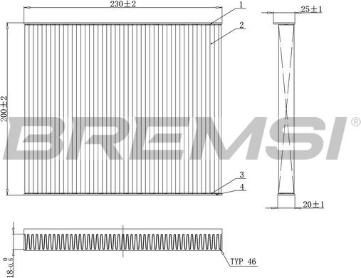 Bremsi FC0079 - Фільтр, повітря у внутрішній простір autozip.com.ua