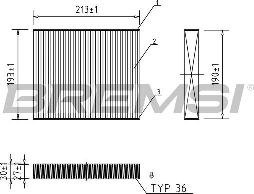 Bremsi FC0075 - Фільтр, повітря у внутрішній простір autozip.com.ua