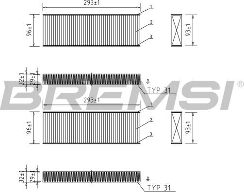 Bremsi FC0071A - Фільтр, повітря у внутрішній простір autozip.com.ua