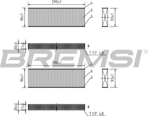 Bremsi FC0071 - Фільтр, повітря у внутрішній простір autozip.com.ua