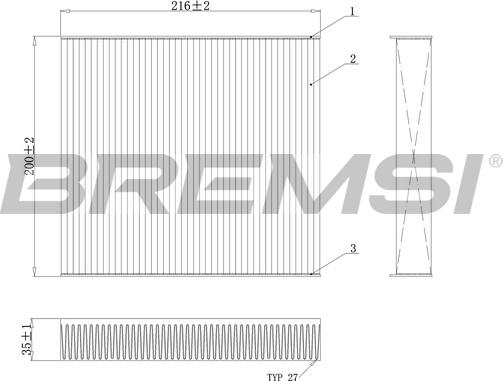 Bremsi FC0078C - Фільтр, повітря у внутрішній простір autozip.com.ua