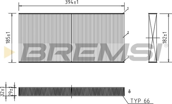 Bremsi FC0164 - Фільтр, повітря у внутрішній простір autozip.com.ua