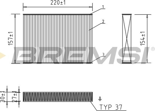 Bremsi FC0168 - Фільтр, повітря у внутрішній простір autozip.com.ua