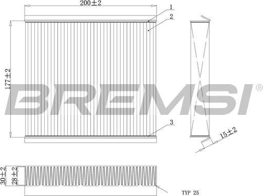 Bremsi FC0167C - Фільтр, повітря у внутрішній простір autozip.com.ua