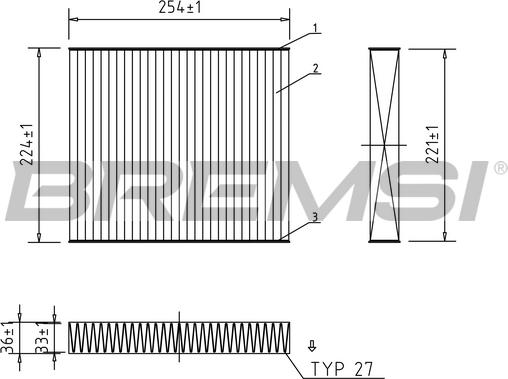 Bremsi FC0103A - Фільтр, повітря у внутрішній простір autozip.com.ua