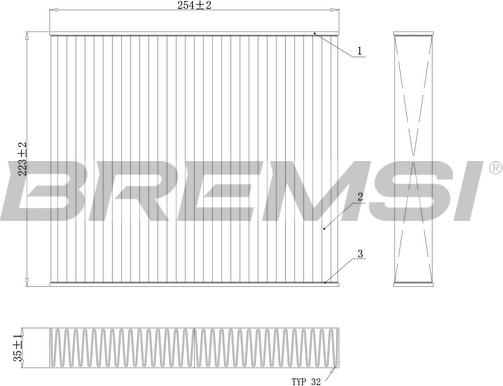 Bremsi FC0103C - Фільтр, повітря у внутрішній простір autozip.com.ua