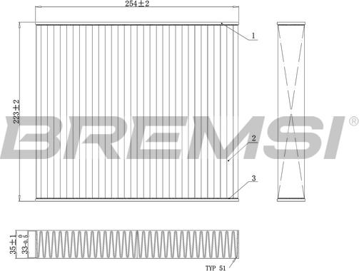 Bremsi FC0103 - Фільтр, повітря у внутрішній простір autozip.com.ua