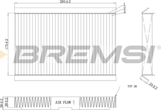 Bremsi FC0185C - Фільтр, повітря у внутрішній простір autozip.com.ua