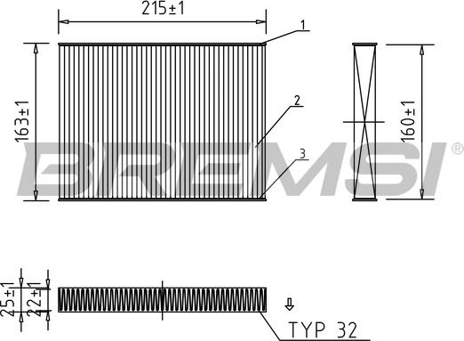 Bremsi FC0187 - Фільтр, повітря у внутрішній простір autozip.com.ua
