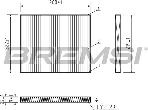 Bremsi FC0174A - Фільтр, повітря у внутрішній простір autozip.com.ua