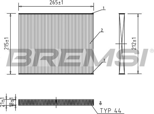 Bremsi FC0174 - Фільтр, повітря у внутрішній простір autozip.com.ua