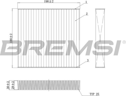 Bremsi FC0171C - Фільтр, повітря у внутрішній простір autozip.com.ua