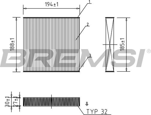 Bremsi FC0171 - Фільтр, повітря у внутрішній простір autozip.com.ua