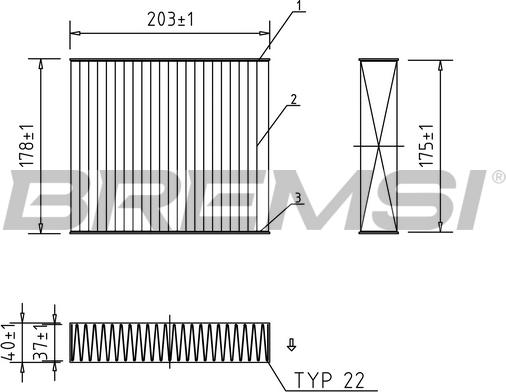 Bremsi FC0890C - Фільтр, повітря у внутрішній простір autozip.com.ua