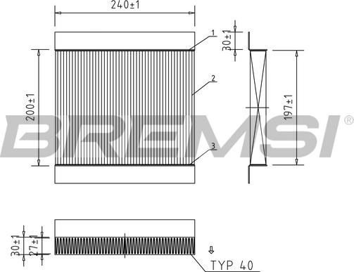 Bremsi FC0854 - Фільтр, повітря у внутрішній простір autozip.com.ua
