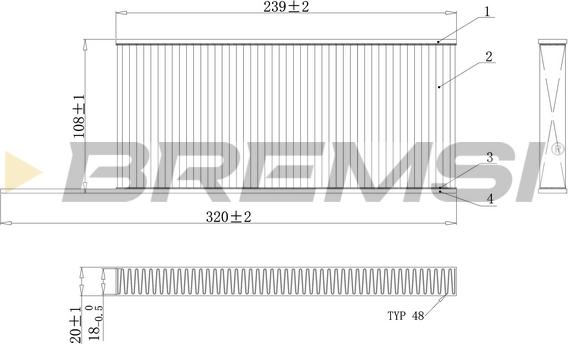 Bremsi FC0863 - Фільтр, повітря у внутрішній простір autozip.com.ua