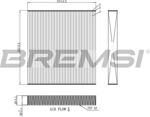 Bremsi FC0881 - Фільтр, повітря у внутрішній простір autozip.com.ua