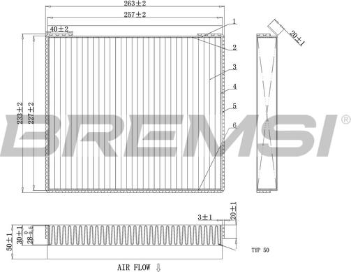 Bremsi FC0878 - Фільтр, повітря у внутрішній простір autozip.com.ua