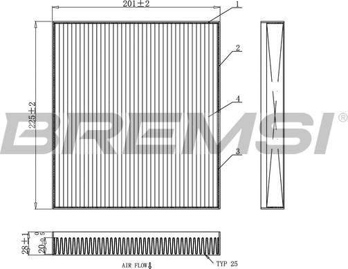 Bremsi FC0872C - Фільтр, повітря у внутрішній простір autozip.com.ua