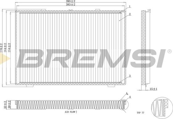 Bremsi FC1946C - Фільтр, повітря у внутрішній простір autozip.com.ua