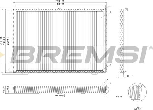 Bremsi FC1946 - Фільтр, повітря у внутрішній простір autozip.com.ua