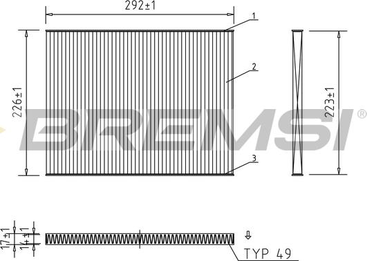 Bremsi FC1919 - Фільтр, повітря у внутрішній простір autozip.com.ua