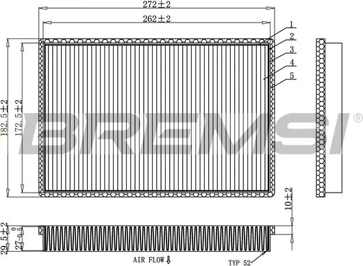 Bremsi FC1927 - Фільтр, повітря у внутрішній простір autozip.com.ua