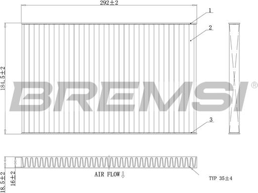 Bremsi FC1404A - Фільтр, повітря у внутрішній простір autozip.com.ua